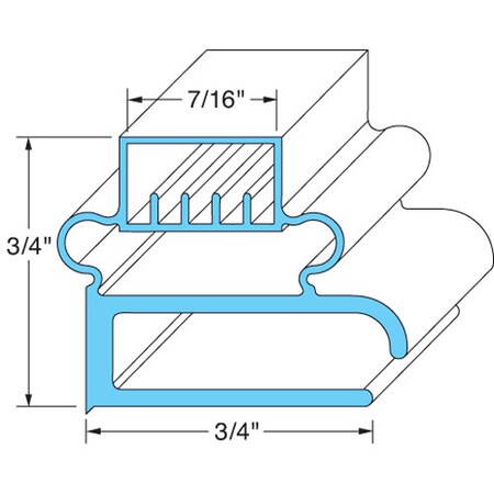 Delfield Door Gasket 23-1/8" X 59-1/4" 1702101